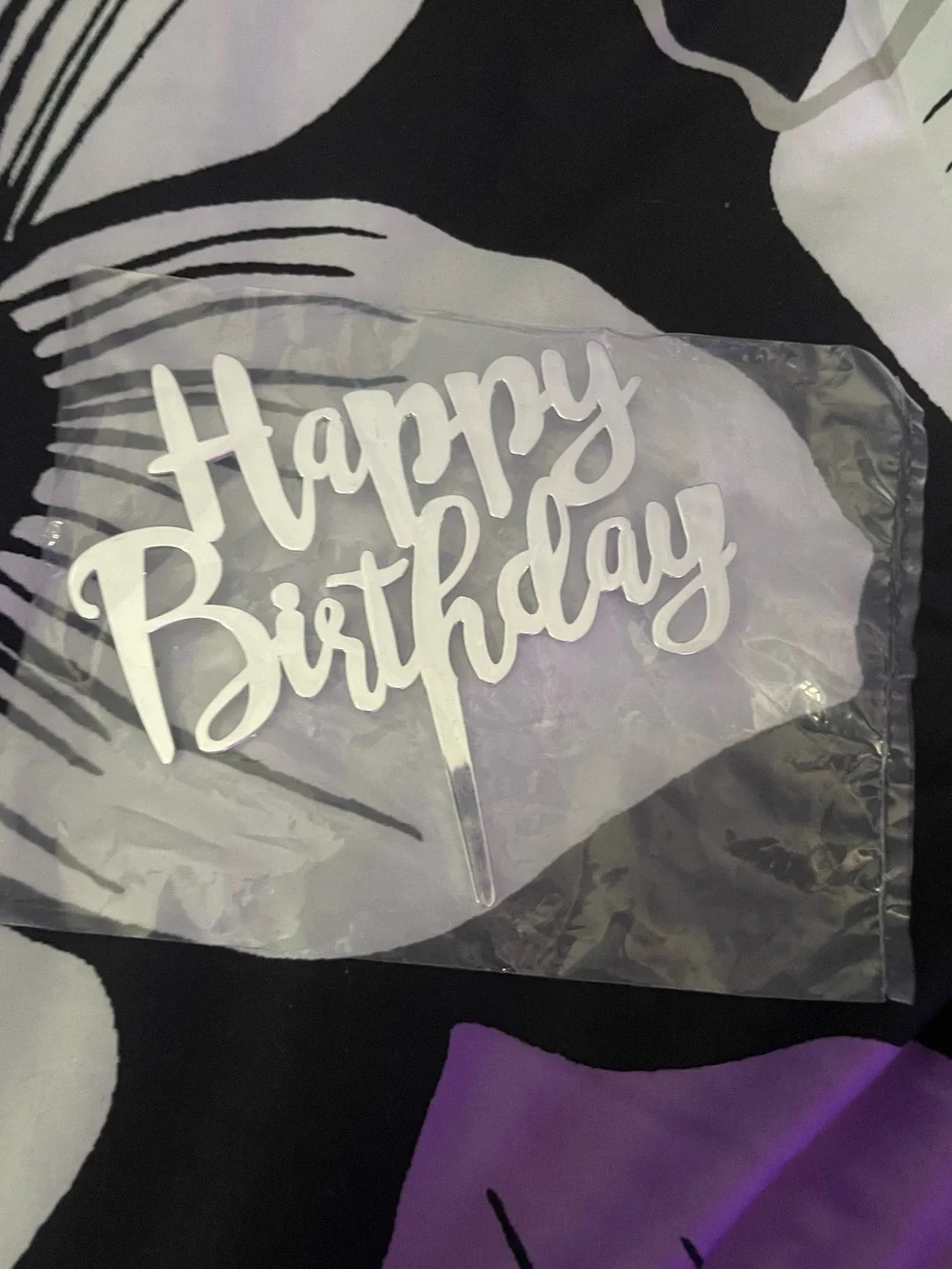 Black Number 28 Candles & Happy Birthday Cake Toppers